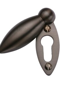 Heritage Brass Covered Oval Standard Key Escutcheon, Matt Bronze