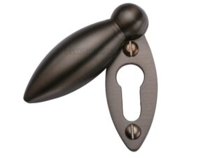 Heritage Brass Covered Oval Standard Key Escutcheon, Matt Bronze