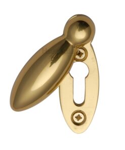 Heritage Brass Covered Oval Standard Key Escutcheon, Polished Brass