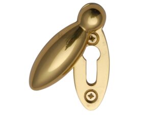 Heritage Brass Covered Oval Standard Key Escutcheon, Polished Brass