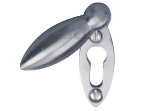 Heritage Brass Covered Oval Standard Key Escutcheon, Satin Chrome