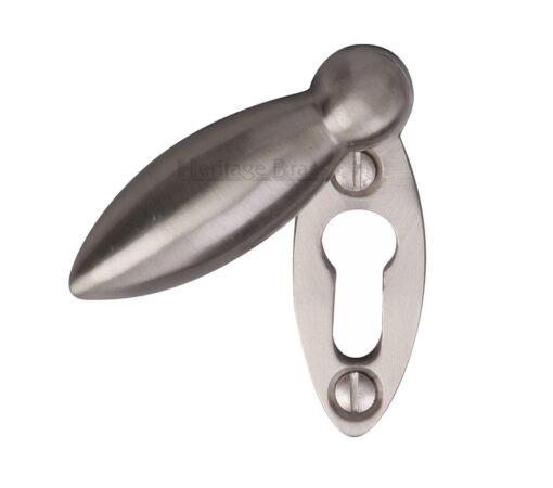 Heritage Brass Covered Oval Standard Key Escutcheon, Satin Nickel -