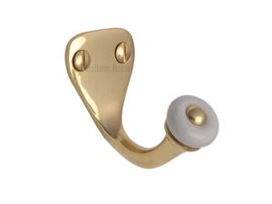 Heritage Brass Single Robe Hook (45Mm Height), Polished Brass