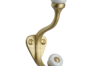 Heritage Brass Large Hat & Coat Hook (93Mm Height), Satin Brass