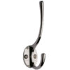 Heritage Brass Hat & Coat Hook (130Mm Height), Polished Nickel