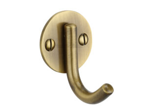 Heritage Brass Modern Single Robe Hook (52Mm Height), Antique Brass