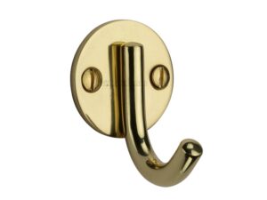 Heritage Brass Modern Single Robe Hook (52Mm Height), Polished Brass