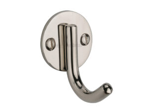 Heritage Brass Modern Single Robe Hook (52Mm Height), Polished Nickel