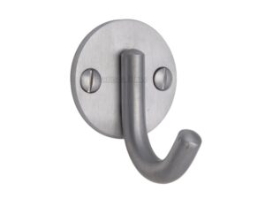 Heritage Brass Modern Single Robe Hook (52Mm Height), Satin Chrome