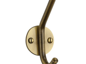 Heritage Brass Modern Hat & Coat Hook (90Mm Height), Antique Brass