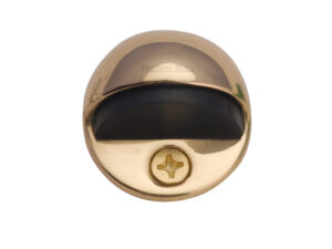 Heritage Brass Oval Floor Mounted Door Stop (47Mm Diameter), Polished Brass