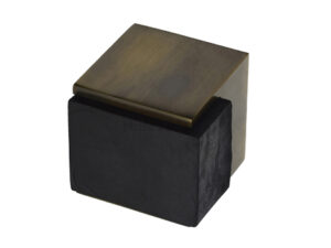 Heritage Brass Square Floor Mounted Door Stop (38Mm X 38Mm), Antique Brass