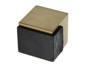 Heritage Brass Square Floor Mounted Door Stop (38Mm X 38Mm), Satin Brass