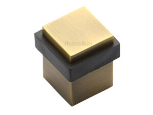 Heritage Brass Square Floor Mounted Door Stop (30Mm X 30Mm), Antique Brass