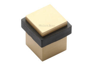 Heritage Brass Square Floor Mounted Door Stop (30Mm X 30Mm), Satin Brass