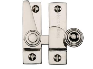 Heritage Brass Hook Plate Sash Fastener (69Mm X 20Mm), Polished Nickel -