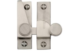 Heritage Brass Hook Plate Sash Fastener (69Mm X 20Mm), Satin Nickel