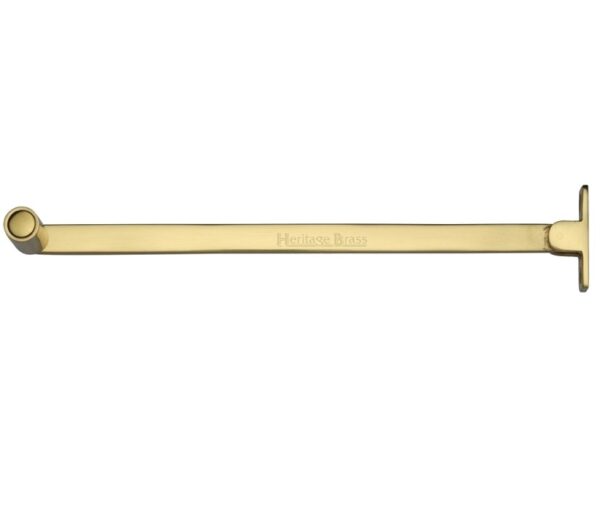 Heritage Brass Roller Arm Design Castement Stay (6" Or 10"), Polished Brass