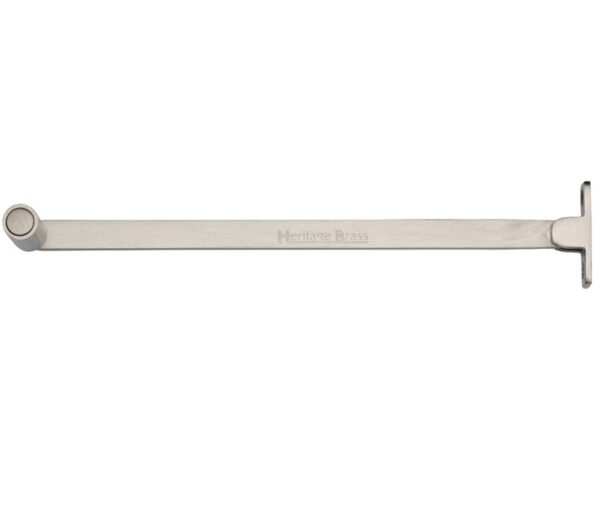 Heritage Brass Roller Arm Design Castement Stay (6" Or 10"), Satin Nickel -