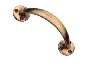 Heritage Brass Curved Bow Pull Handle, Antique Brass