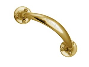 Heritage Brass Curved Bow Pull Handle, Polished Brass