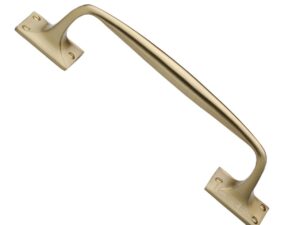 Heritage Brass Cranked Pull Handle, Satin Brass -