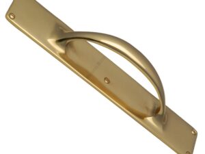 Heritage Brass Slim Pull Handle On 303Mm Backplate, Polished Brass -