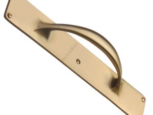 Heritage Brass Slim Pull Handle On 303Mm Backplate, Satin Brass -