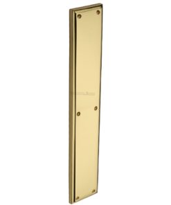 Heritage Brass Large Raised Finger Plate, Polished Brass