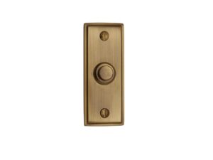 Heritage Brass Oblong Bell Push (83Mm X 33Mm), Antique Brass