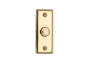 Heritage Brass Oblong Bell Push (83Mm X 33Mm), Polished Brass