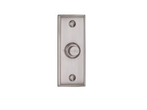 Heritage Brass Oblong Bell Push (83Mm X 33Mm), Satin Chrome