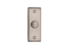 Heritage Brass Oblong Bell Push (83Mm X 33Mm), Satin Nickel