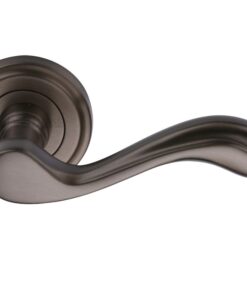 Heritage Brass Lisboa Matt Bronze Door Handles On Round Rose