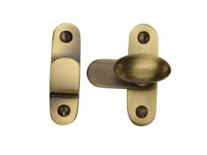 Heritage Brass Cabinet Hook & Plate Showcase Fastener, Antique Brass