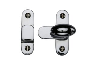 Heritage Brass Cabinet Hook & Plate Showcase Fastener, Polished Chrome