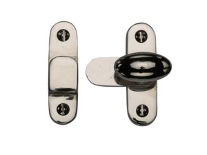 Heritage Brass Cabinet Hook & Plate Showcase Fastener, Polished Nickel