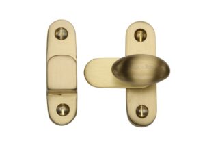 Heritage Brass Cabinet Hook & Plate Showcase Fastener, Satin Brass