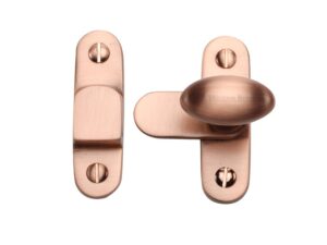 Heritage Brass Cabinet Hook & Plate Showcase Fastener, Satin Rose Gold