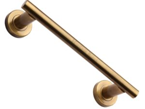 Heritage Brass Pull Handle On Rose, Antique Brass -