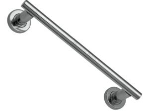 Heritage Brass Pull Handle On Rose, Polished Chrome -