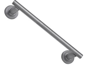 Heritage Brass Pull Handle On Rose, Satin Chrome -