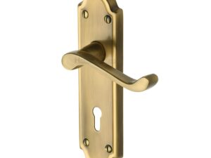 Heritage Brass Meridian Antique Brass Door Handles (Sold In Pairs)