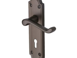 Heritage Brass Meridian Matt Bronze Door Handles (Sold In Pairs)