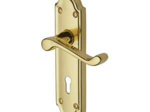 Heritage Brass Meridian Polished Brass Door Handles - V300-Pb (Sold In Pairs)