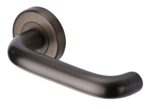 Heritage Brass Harmony Matt Bronze Door Handles On Round Rose