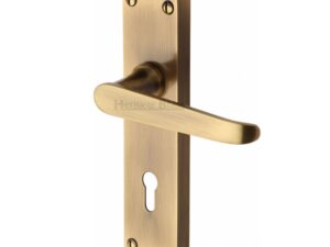 Heritage Brass Victoria Antique Brass Door Handles (Sold In Pairs)