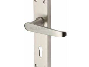 Heritage Brass Victoria Satin Nickel Door Handles (Sold In Pairs)