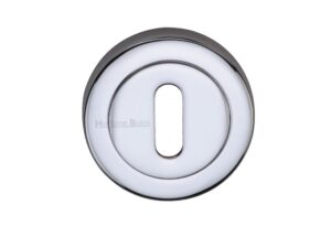 Heritage Brass Standard Key Escutcheon, Polished Chrome