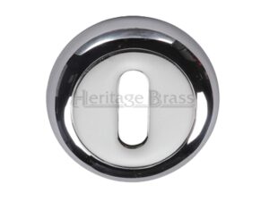 Heritage Brass Standard Key Escutcheon, Polished Chrome